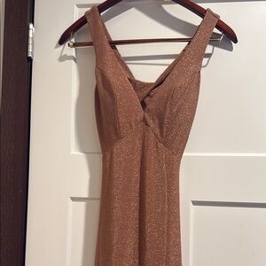 Elegant Rosegold Sleeveless Dress